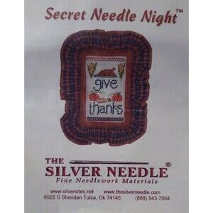 The Silver Needle Cross Stitch Vintage 2000 Give Thanks Thanksgiving Harvest